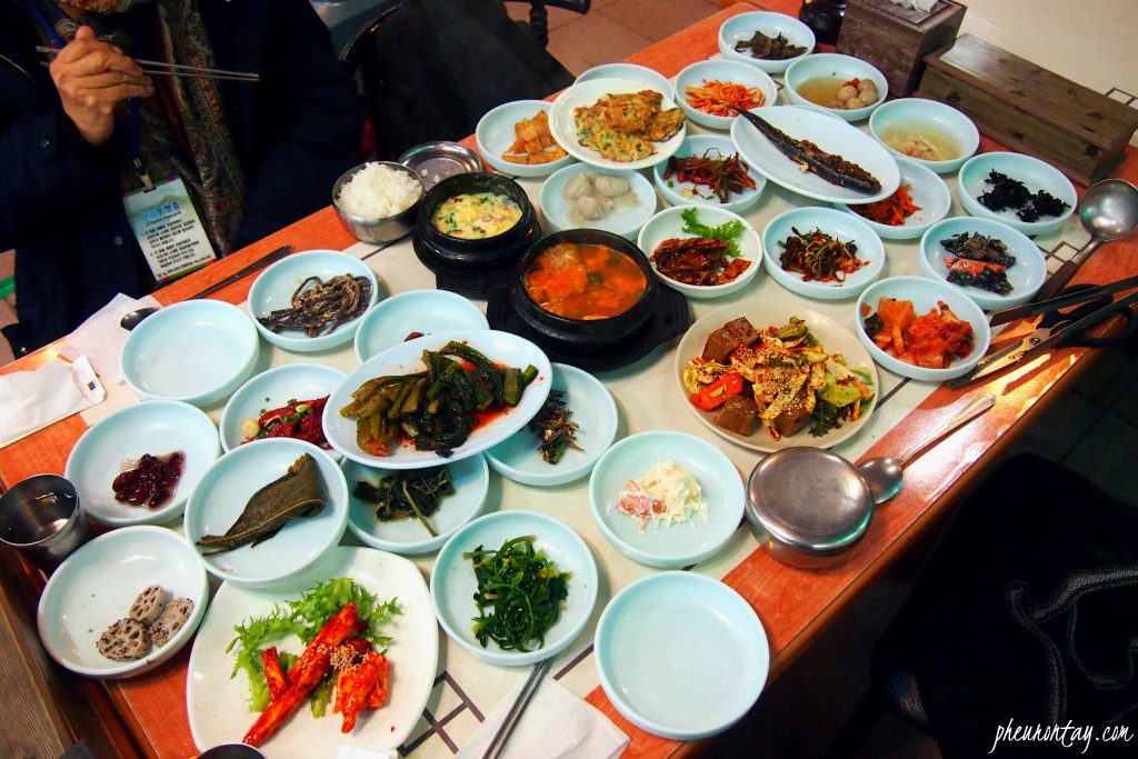 선암식당 산채정식 suncheon wild vegetables full course meal 
