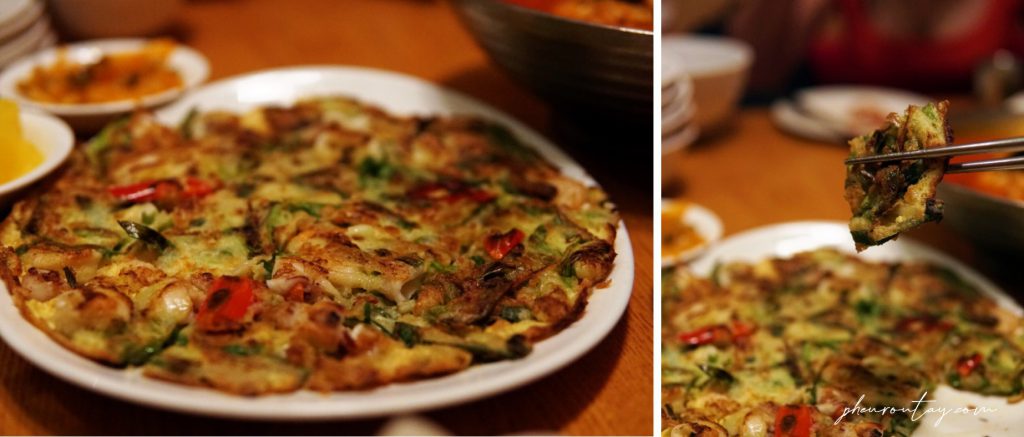 Obba Jjajang seafood leek pancake 