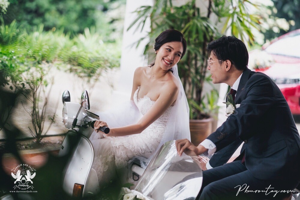 Vespa Sidecar Real Wedding Singapore